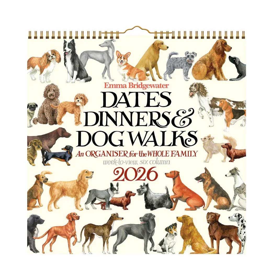 Emma Bridgewater Dates Dinners & Dog Walks 2026 Organiser