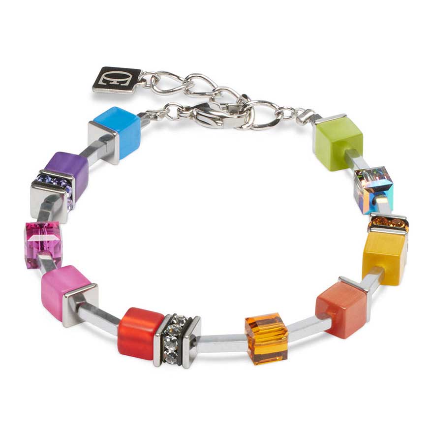 Coeur de Lion GeoCUBE® Lite Bright Rainbow Bracelet