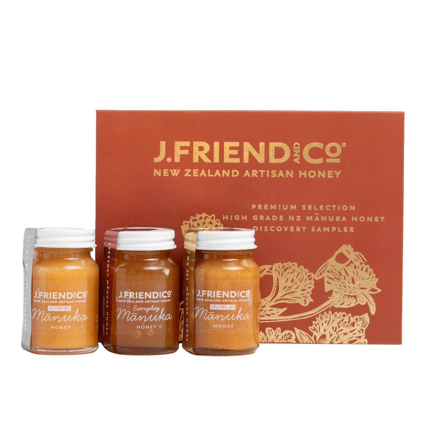 J. Friend and Co. Manuka Discovery Giftpack with Wooden Stirrer 3 x 80g