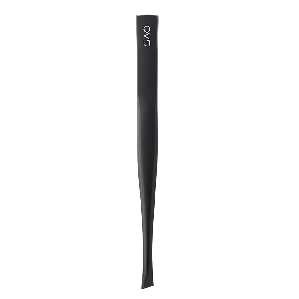 QVS Astro Matt Black Slanted Tip Tweezers