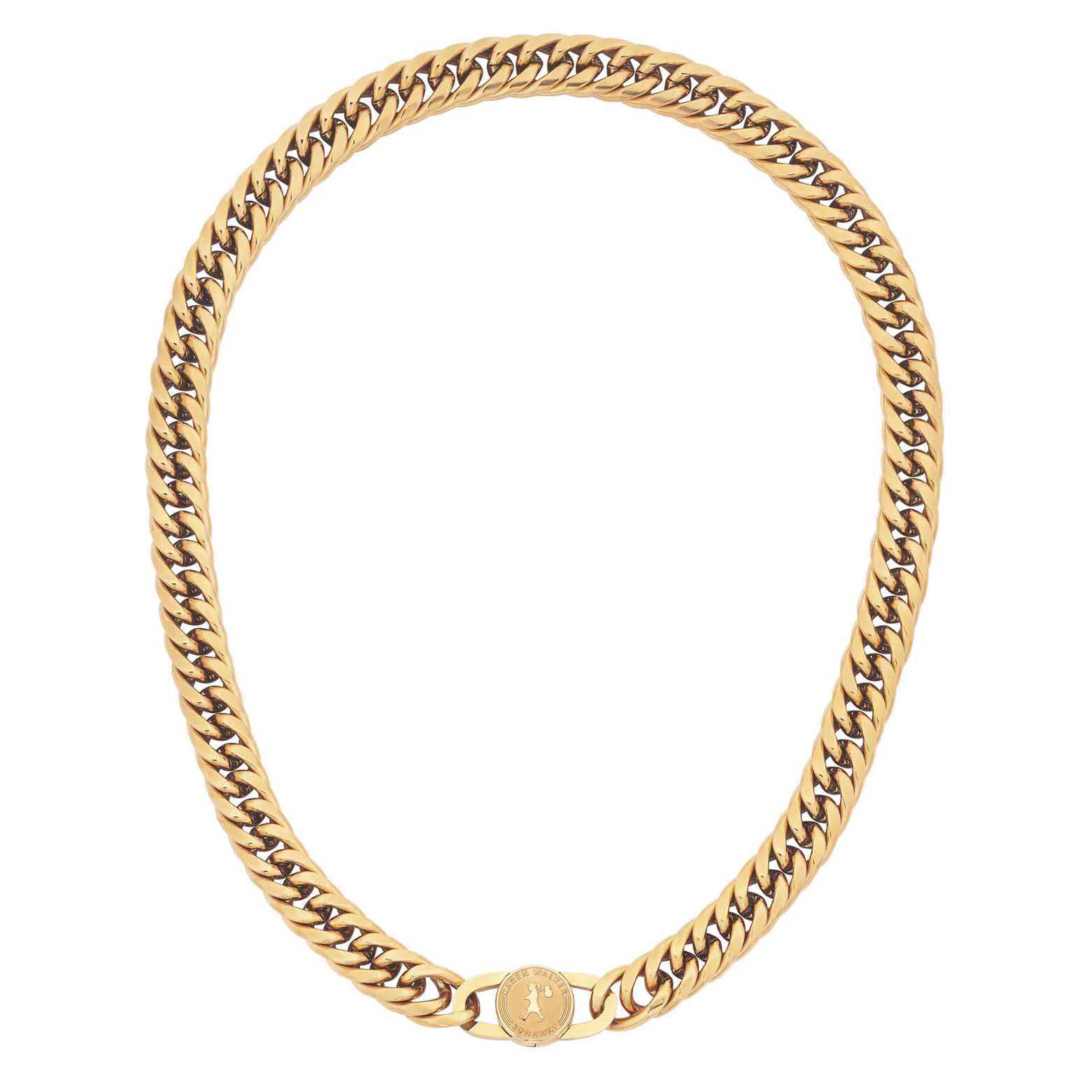 Karen Walker Runaway Curb Chain Necklace Gold 48.5cm