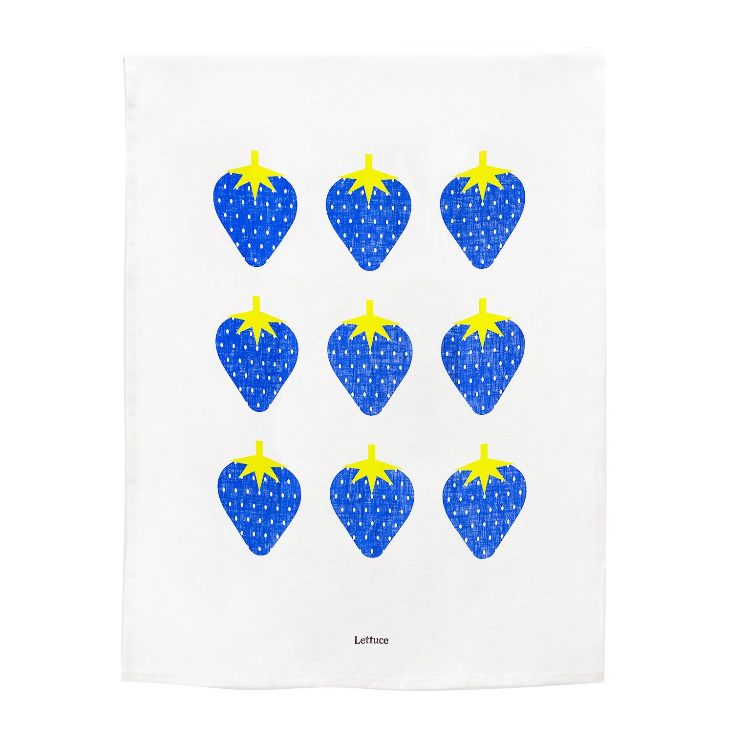 Lettuce Strawberries Tea Towel