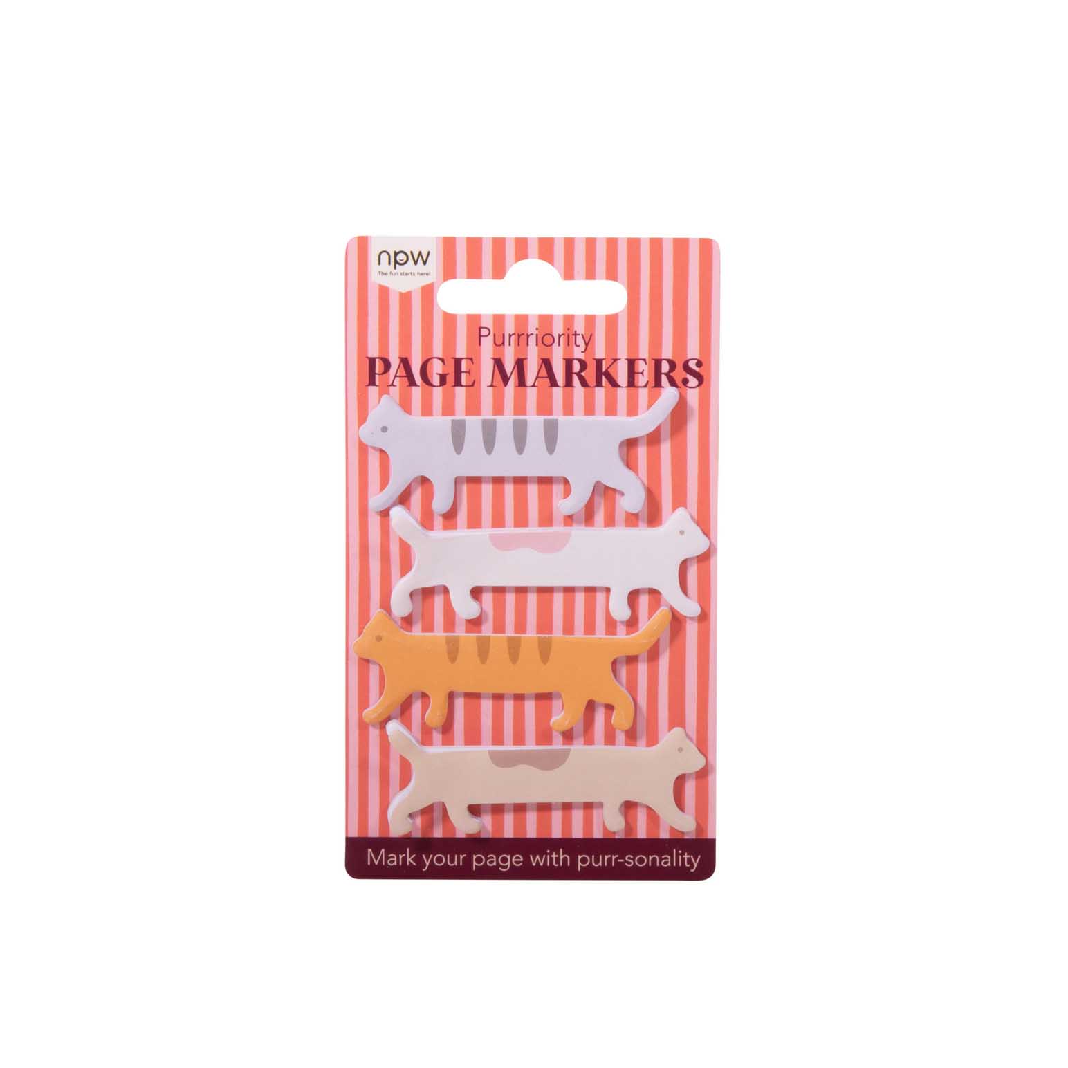 NPW Cat Page Markers - Set Of 4