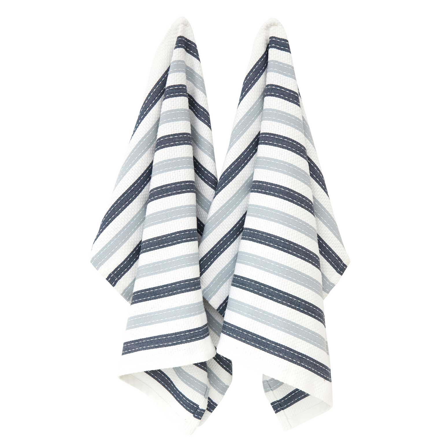 Wallace Cotton WC Stripe Tea Towel Set 2