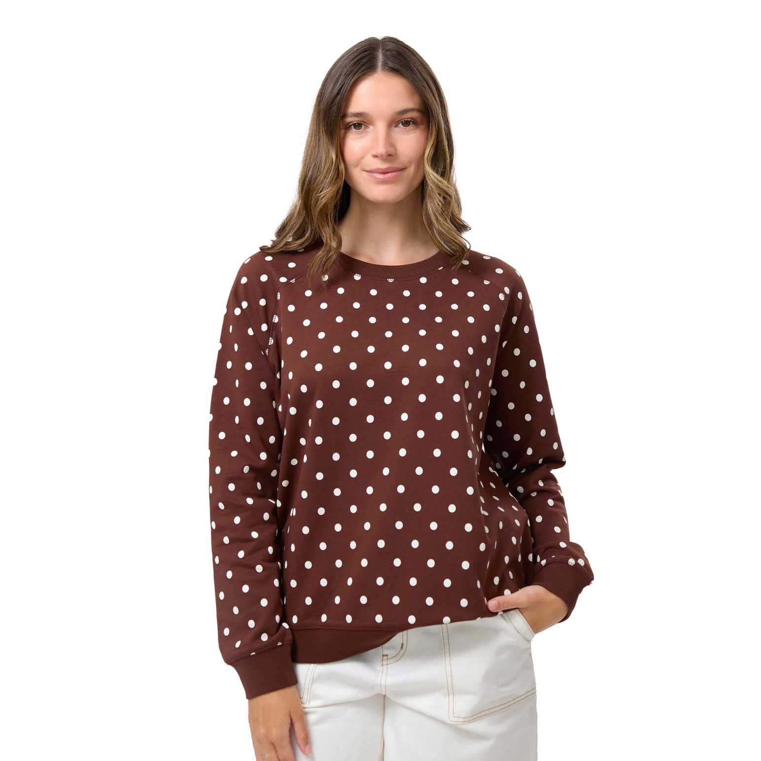 Stella + Gemma Classic Sweatshirt Chocolate Spot