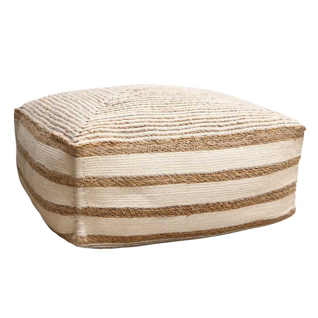 Maytime Navara Pouf - Natural White