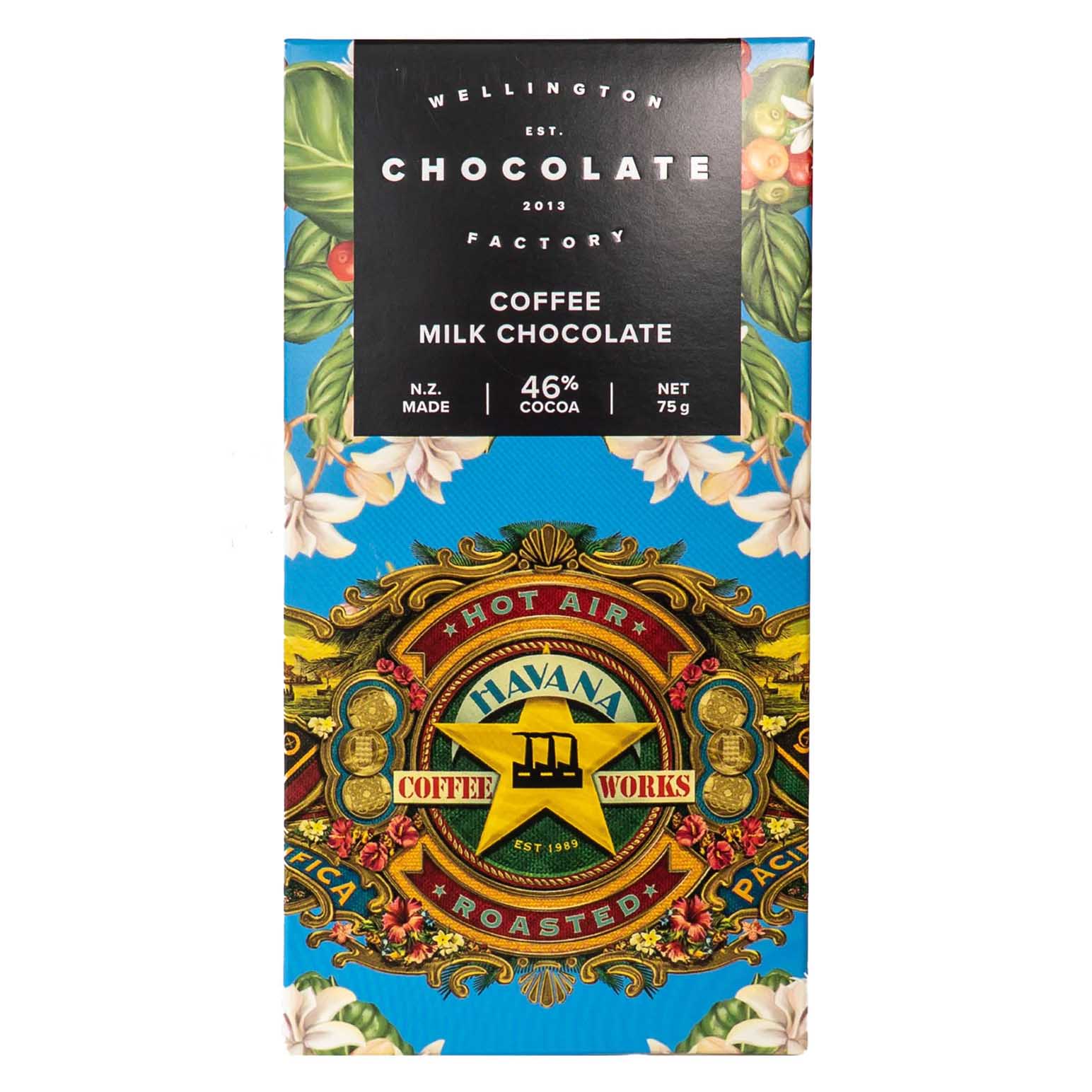 Wellington Chocolate Factory Coffee Milk Chocolate Bar 75g