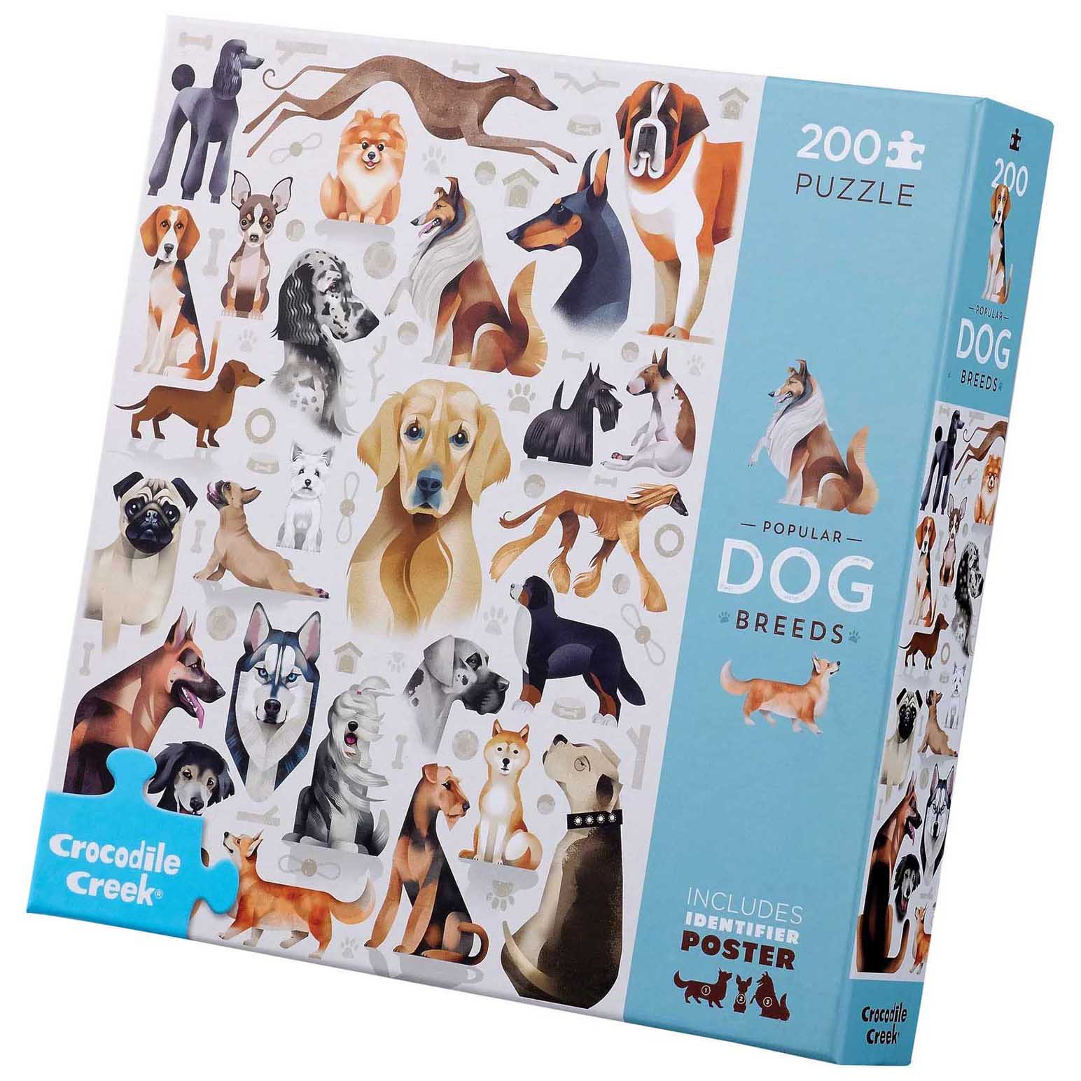Crocodile Creek Dog Breeds Animals Puzzle 200pc