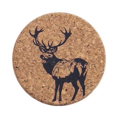 Selbrae House Single Cork Coaster Stag