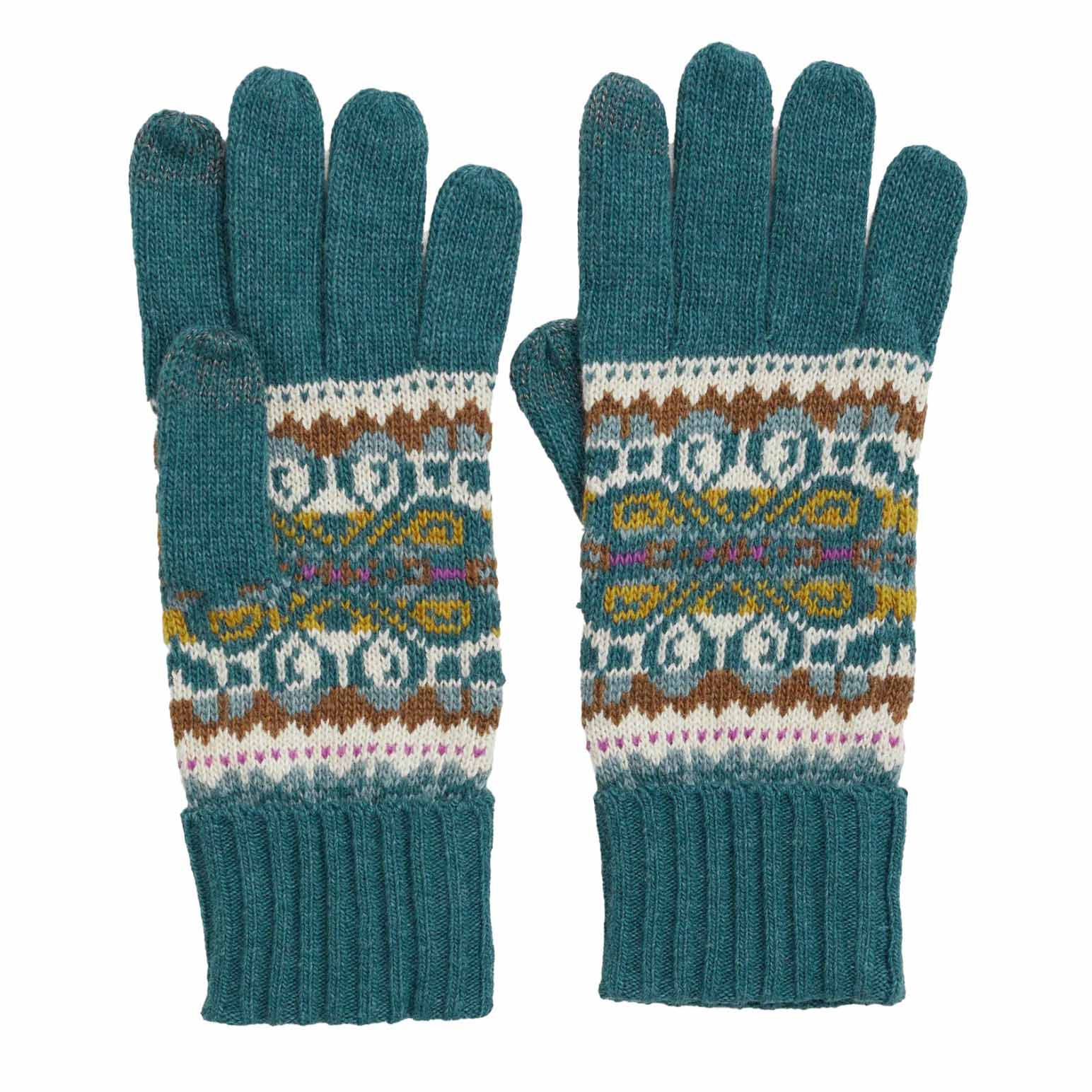 Seasalt Cornwall Very Clever Gloves Goldfinch Dusky Jade Multi
