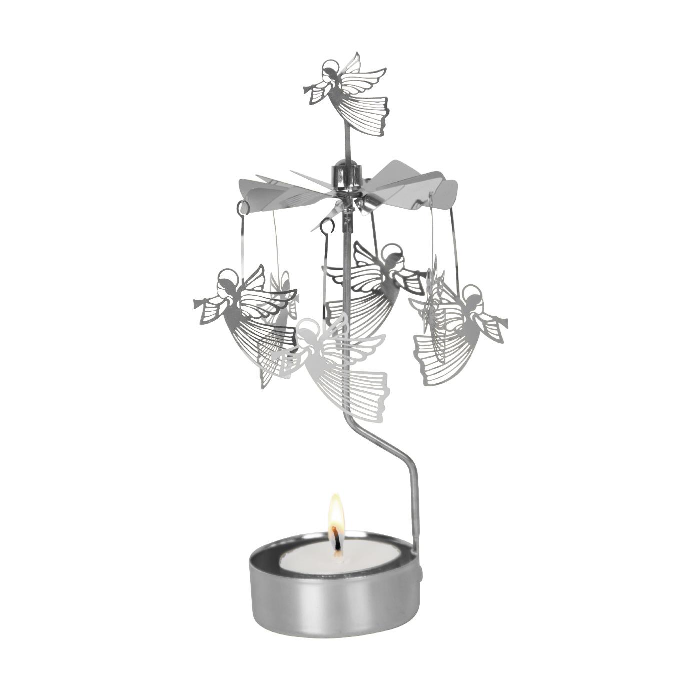 Pluto Produkter Candle Chime Flying Angel Silver