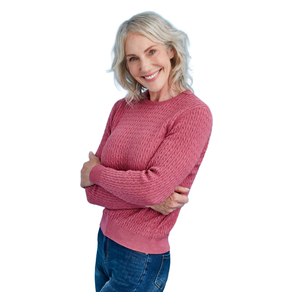 Royal Merino Cable Crew Neck Jumper