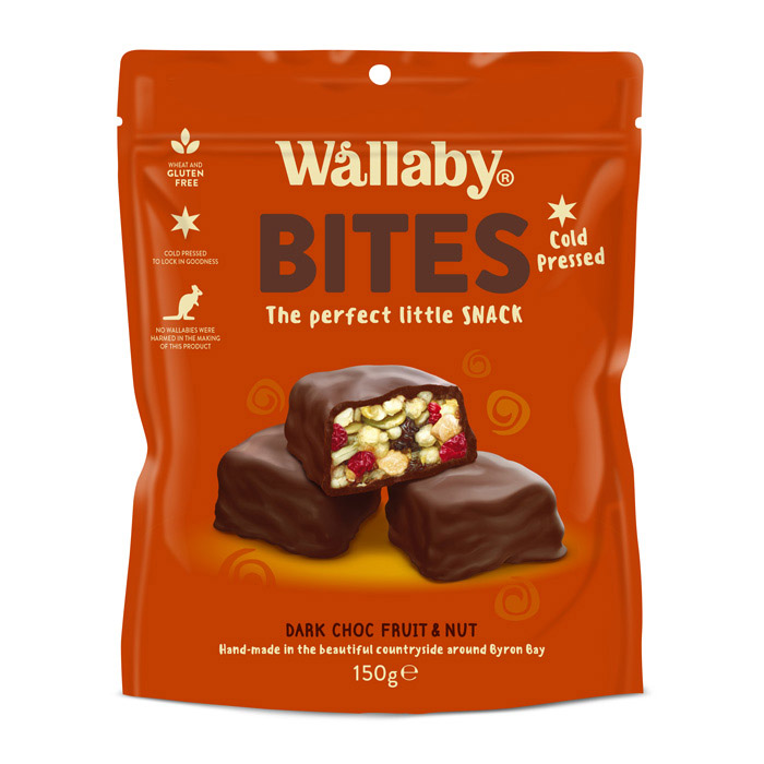 Wallby Bites Dark Choc Fruit & Nut 150g