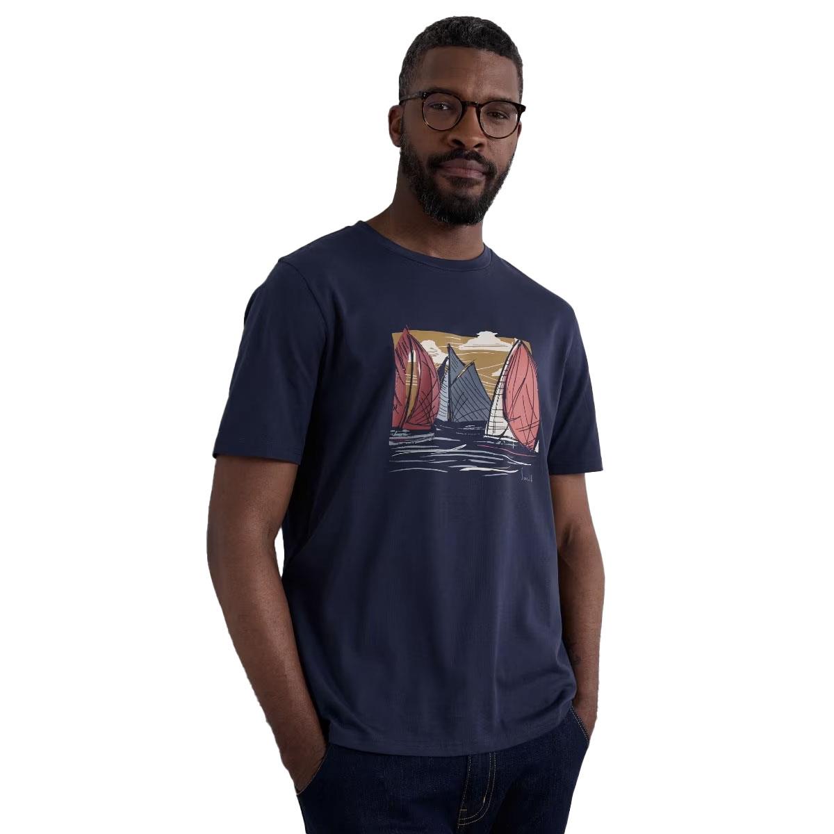 Seasalt Cornwall Men's Midwatch T-Shirt Falmouth Races Maritime