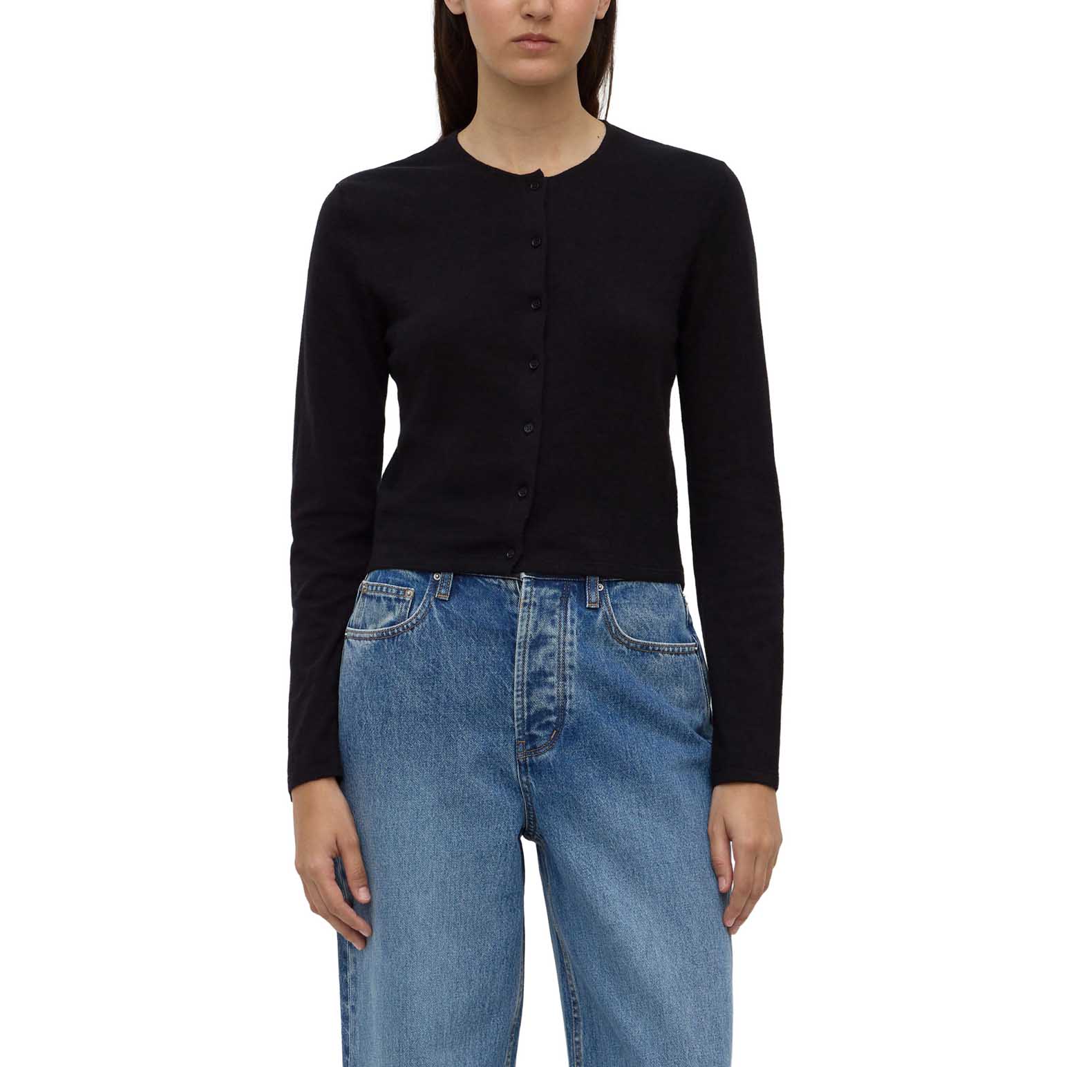 Assembly Label Tilly Cotton Cashmere Cardigan Black