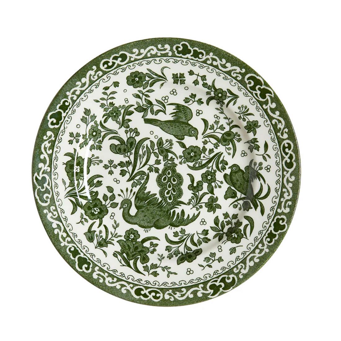 Burleigh Green Regal Peacock Plate 17.5cm