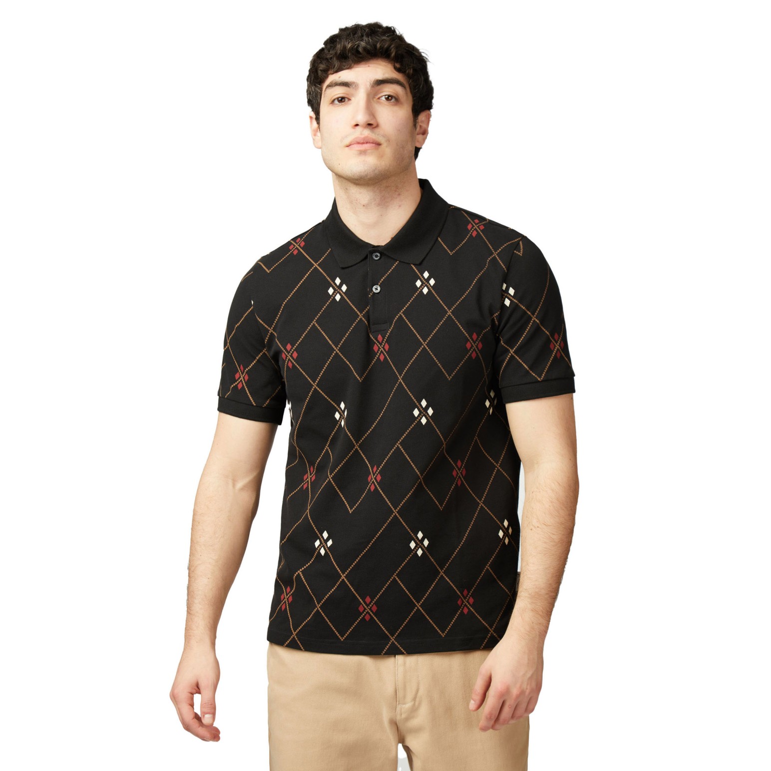 Ben Sherman Argyle Printed Polo