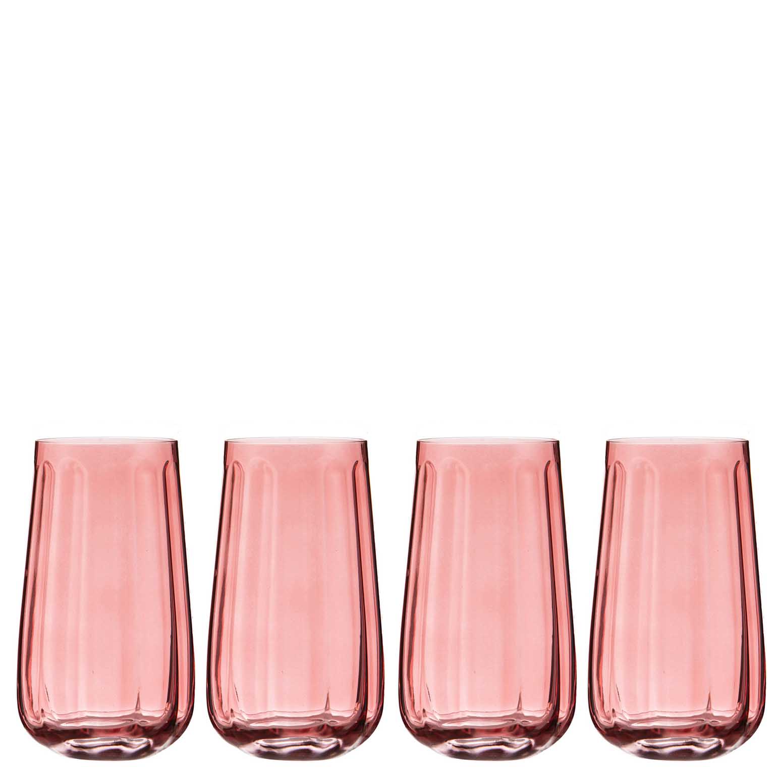 Ladelle Capri Rose 4Pk Highball Tumbler