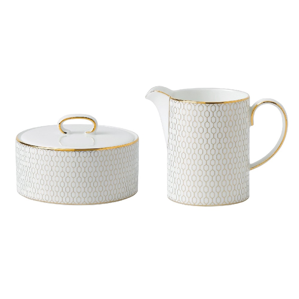 Wedgwood Gio Gold Sugar & Creamer