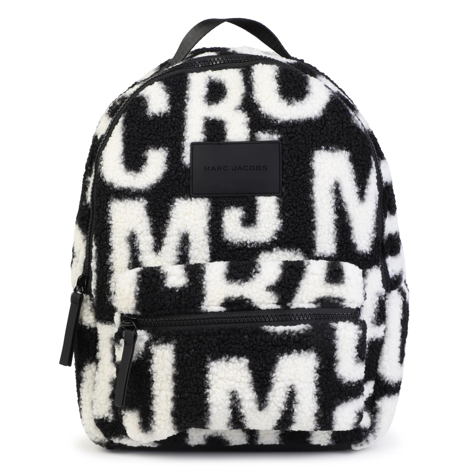 MARC JACOBS Faux Shearling Monogram Backpack