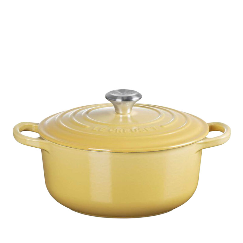 Le Creuset Signature Round Casserole 20cm - Camomille SS Knob