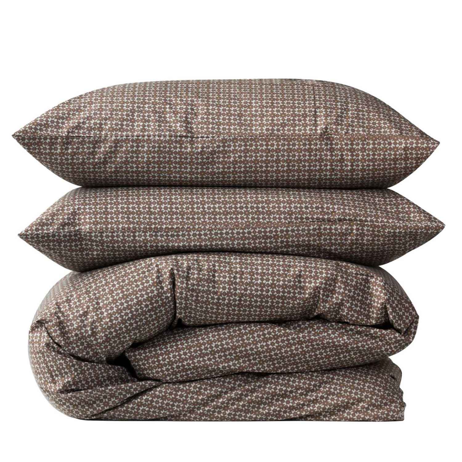 Citt&agrave; Porto Duvet Cover Cocoa/Miso Q 210x210cm
