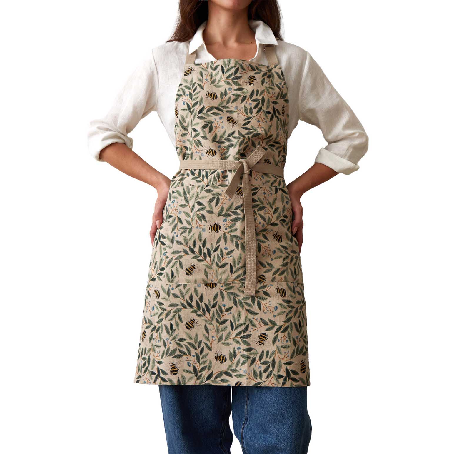 Wallace Cotton Botanical Bee Everyday Apron