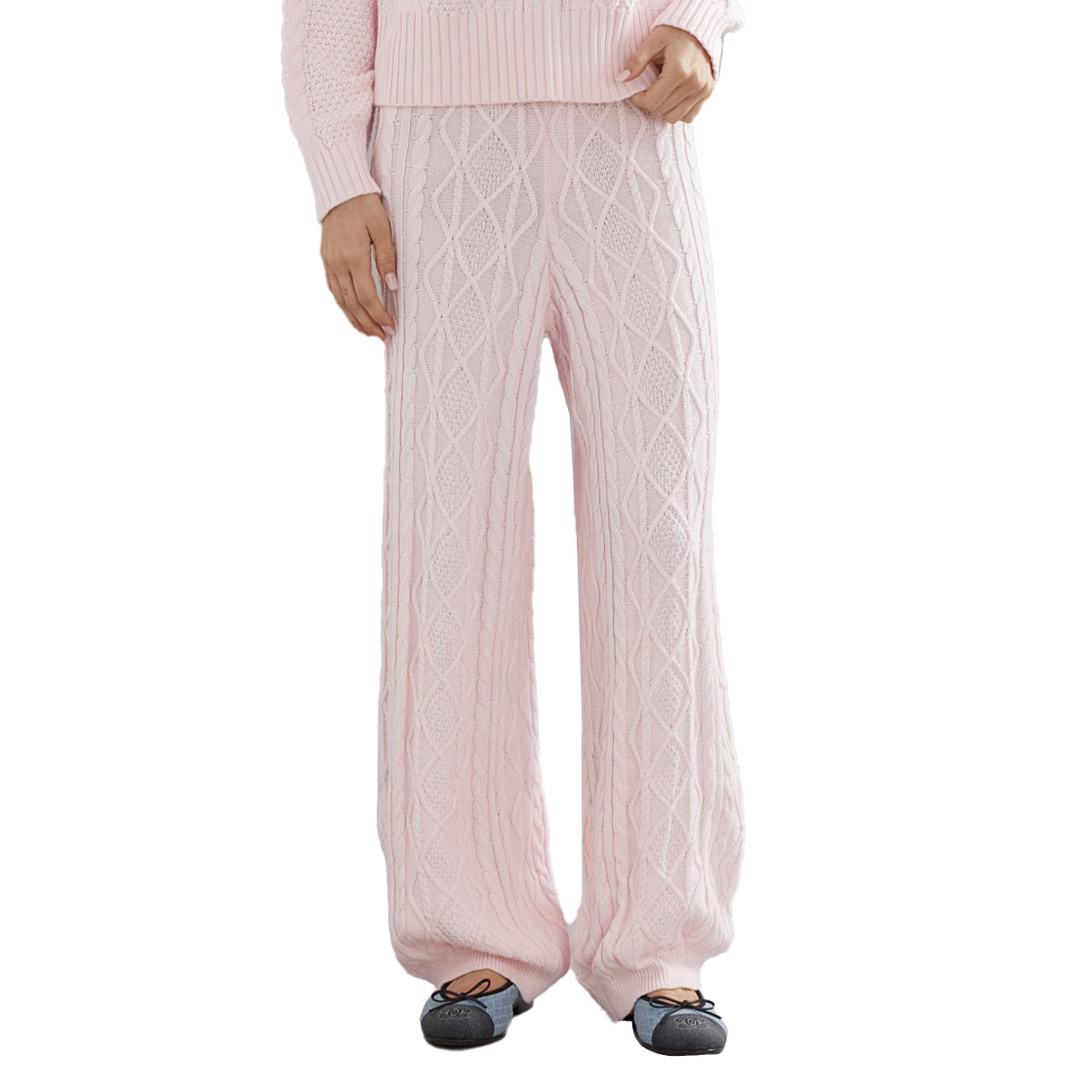 Caitlin Crisp Cotton Cable Pant