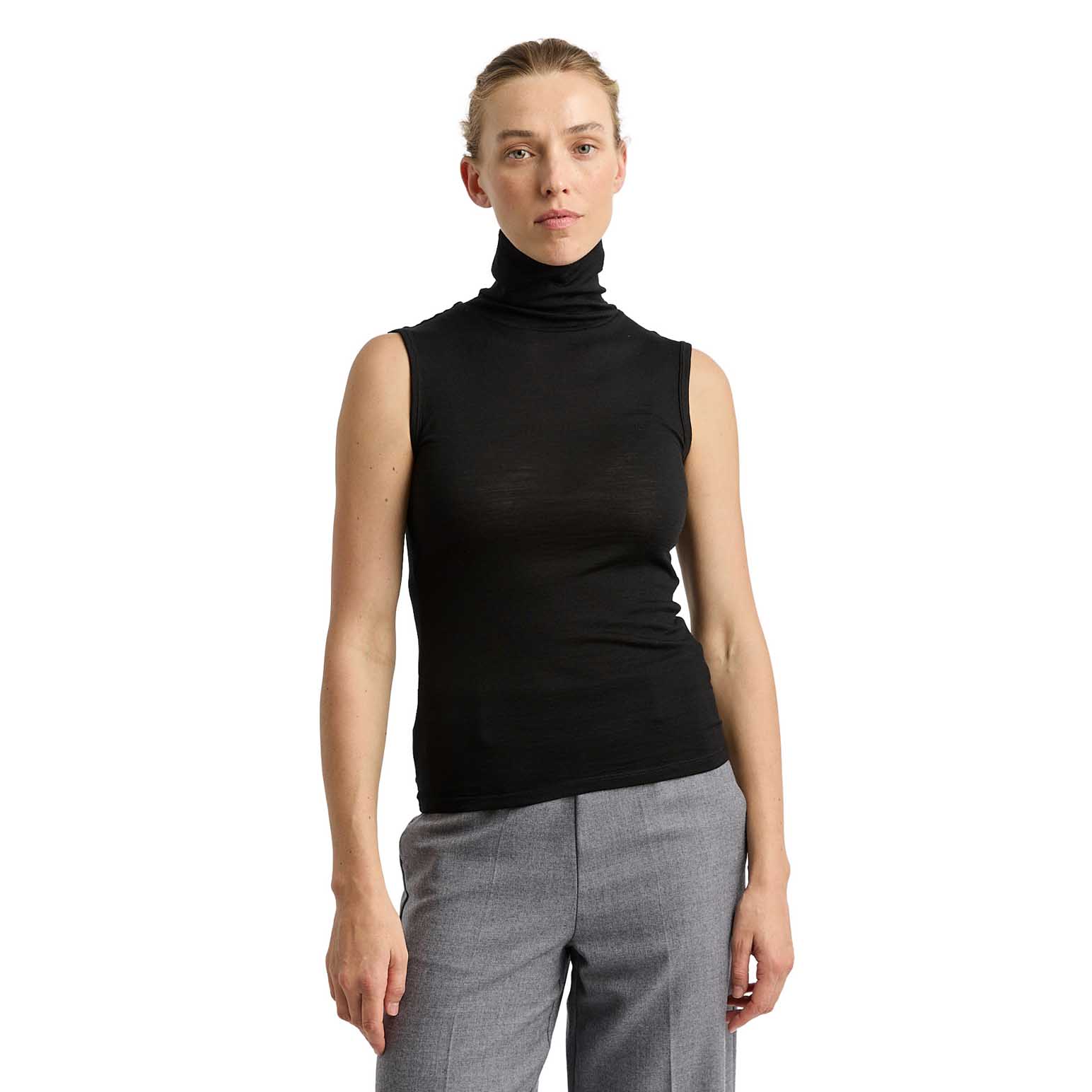 Toorallie Sleeveless Roll Neck Singlet