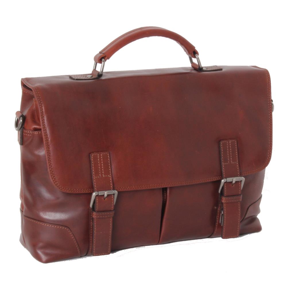 Ashwood Hampstead Double Guss Laptop Briefcase