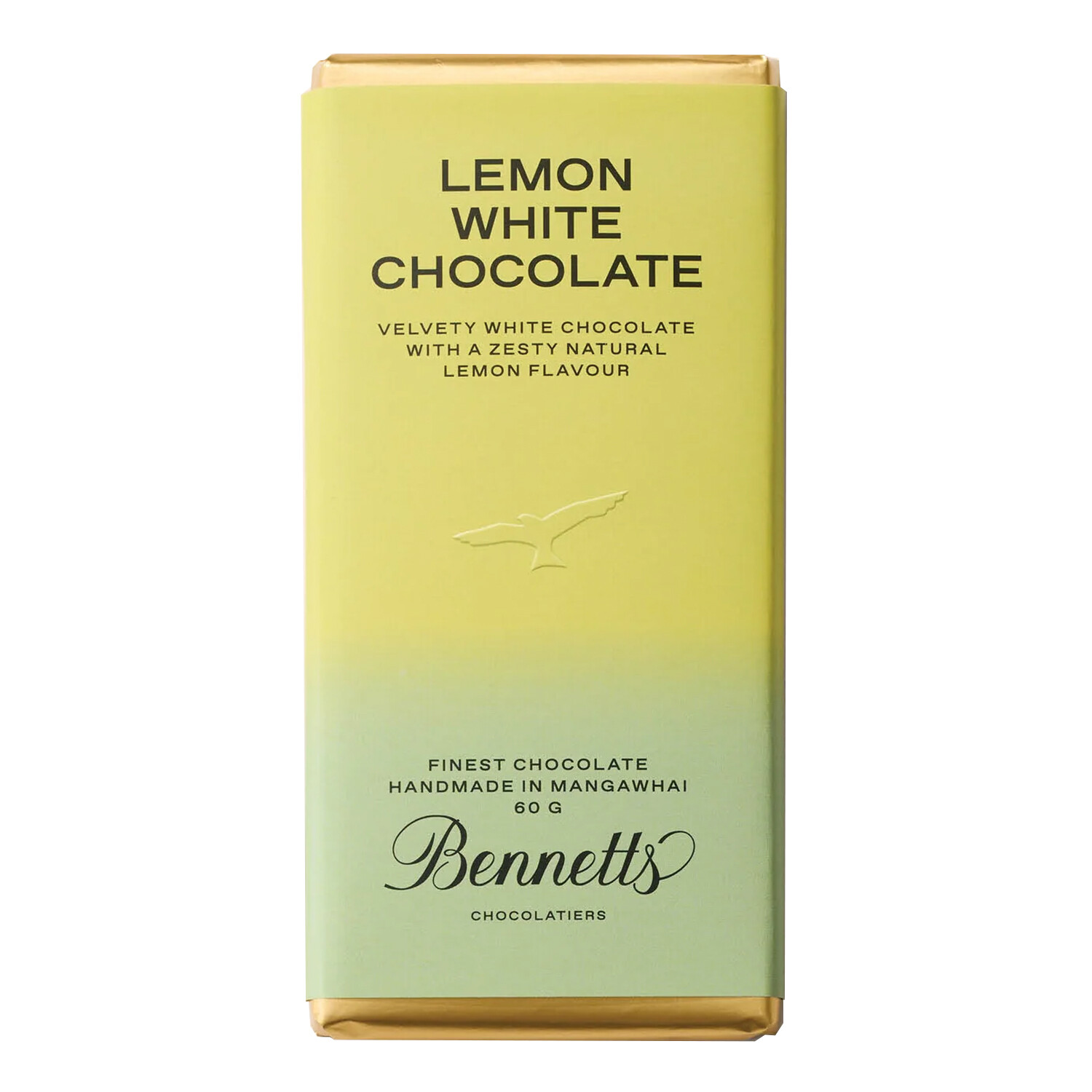 Bennetts of Mangawhai Lemon White Chocolate Bar 60g