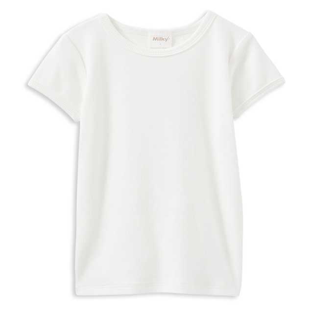 Milky White Rib Tee