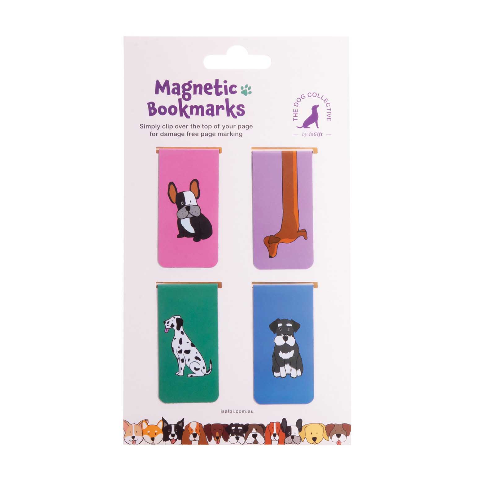 IS Gift The Dog Collective Magnetic Bookmarks - Set of 4