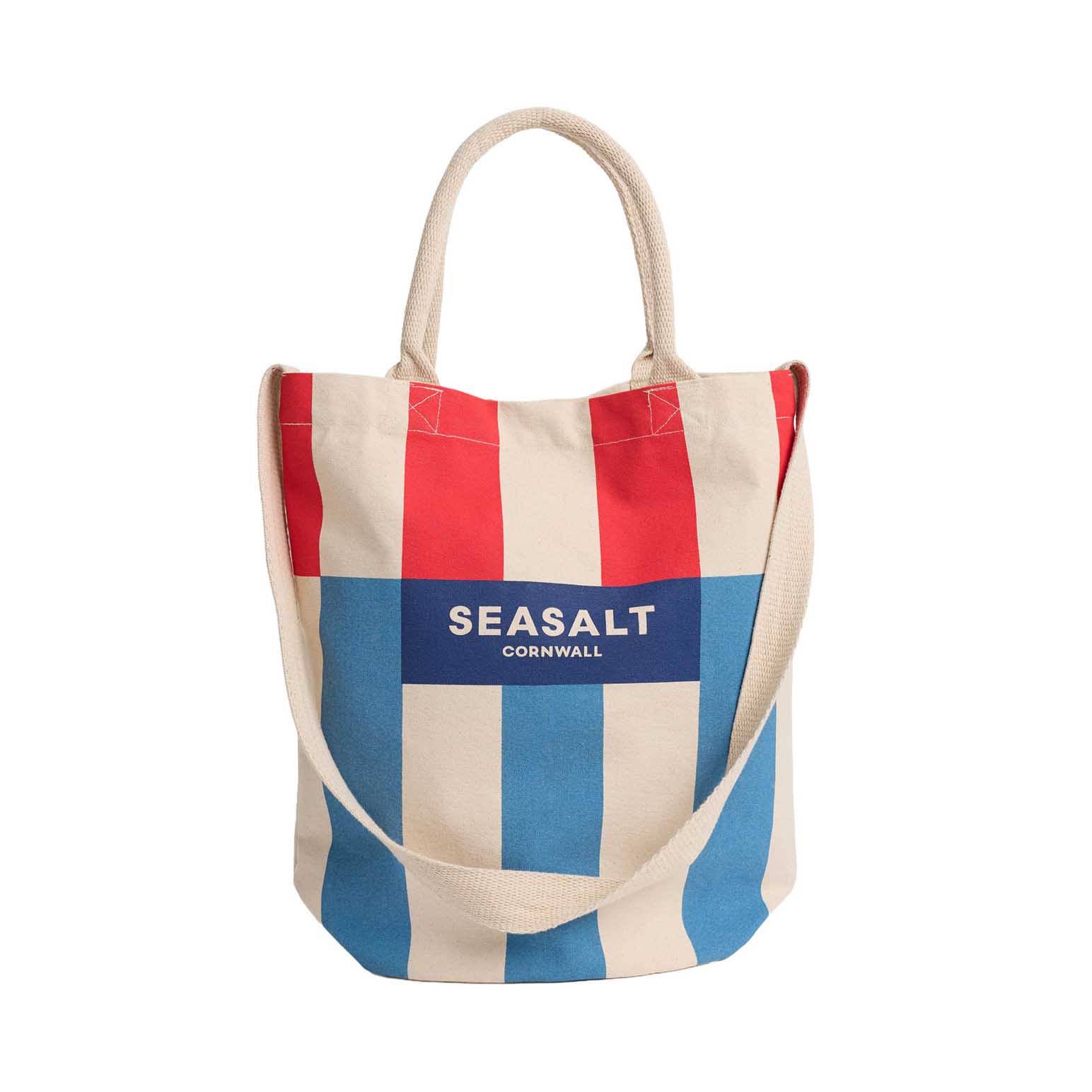 Seasalt Cornwall Canvas Tote Bag Split Stripe