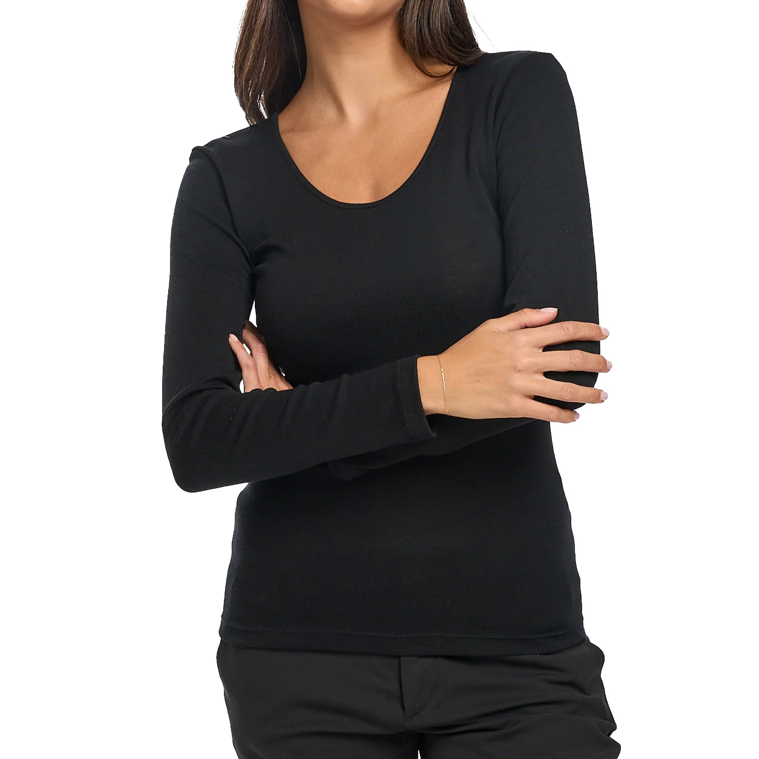 Baselayer Pure Wool Rib Long Sleeve