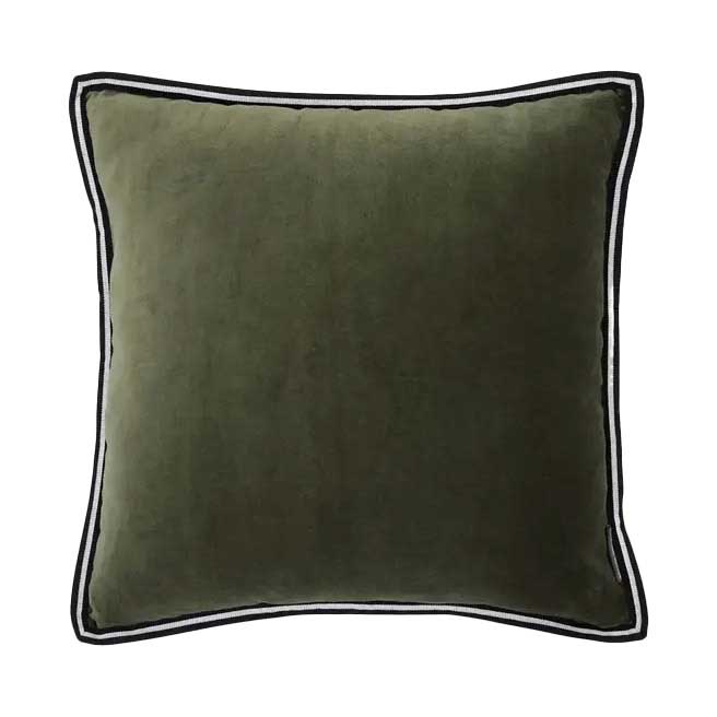 Wallace Cotton Maison Velvet Square Ribbon Cushion Cover 45X45cm