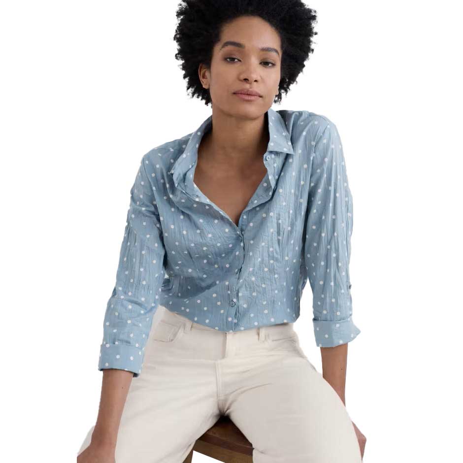 Seasalt Cornwall Larissa Shirt Little Sponge Spot Hail