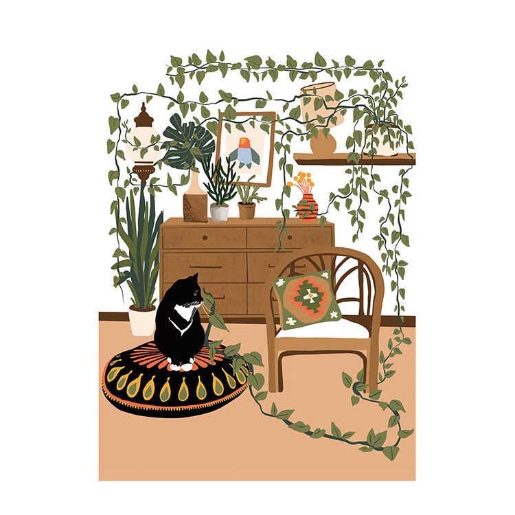 Let It Grow A2 Framed Print, Contemporary Black Frame