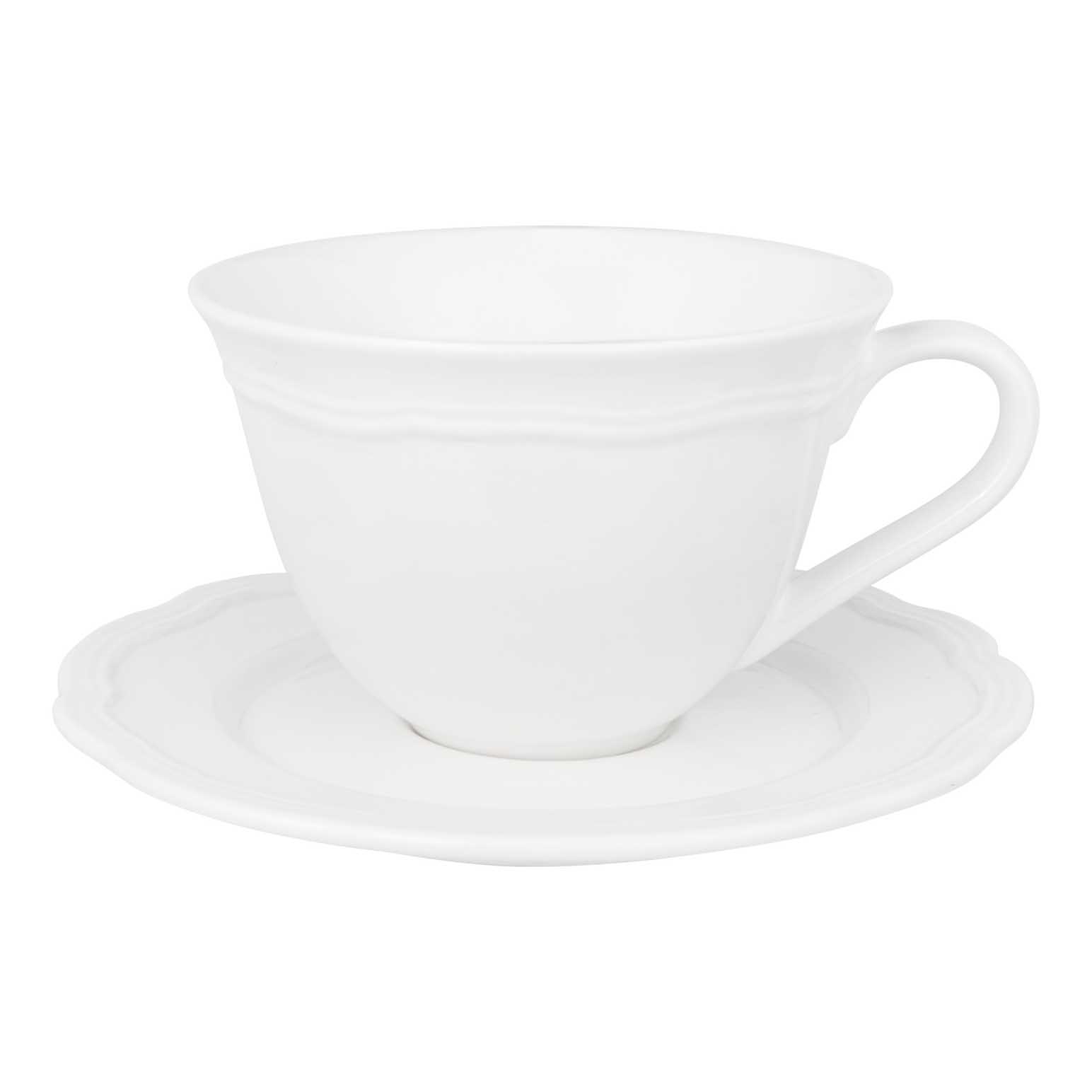 Casa Domani Florence Scallop Cup & Saucer 220ml White