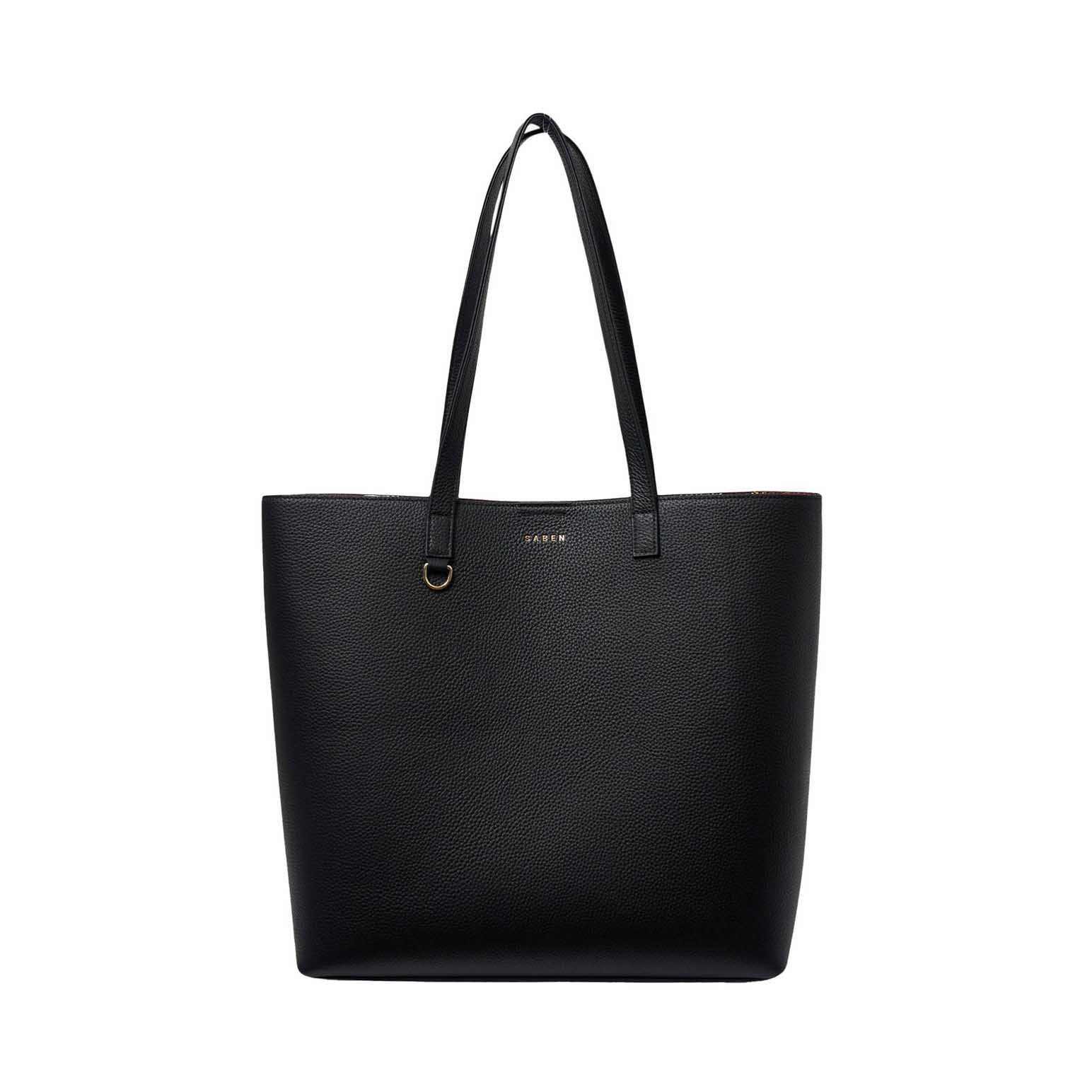 Saben Carter Tote Black + Umber Chain Print