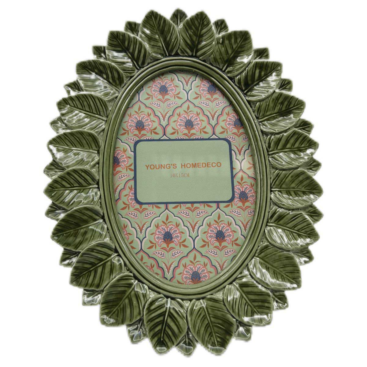 Urban Products Oval Leaf Frame Green 4x6