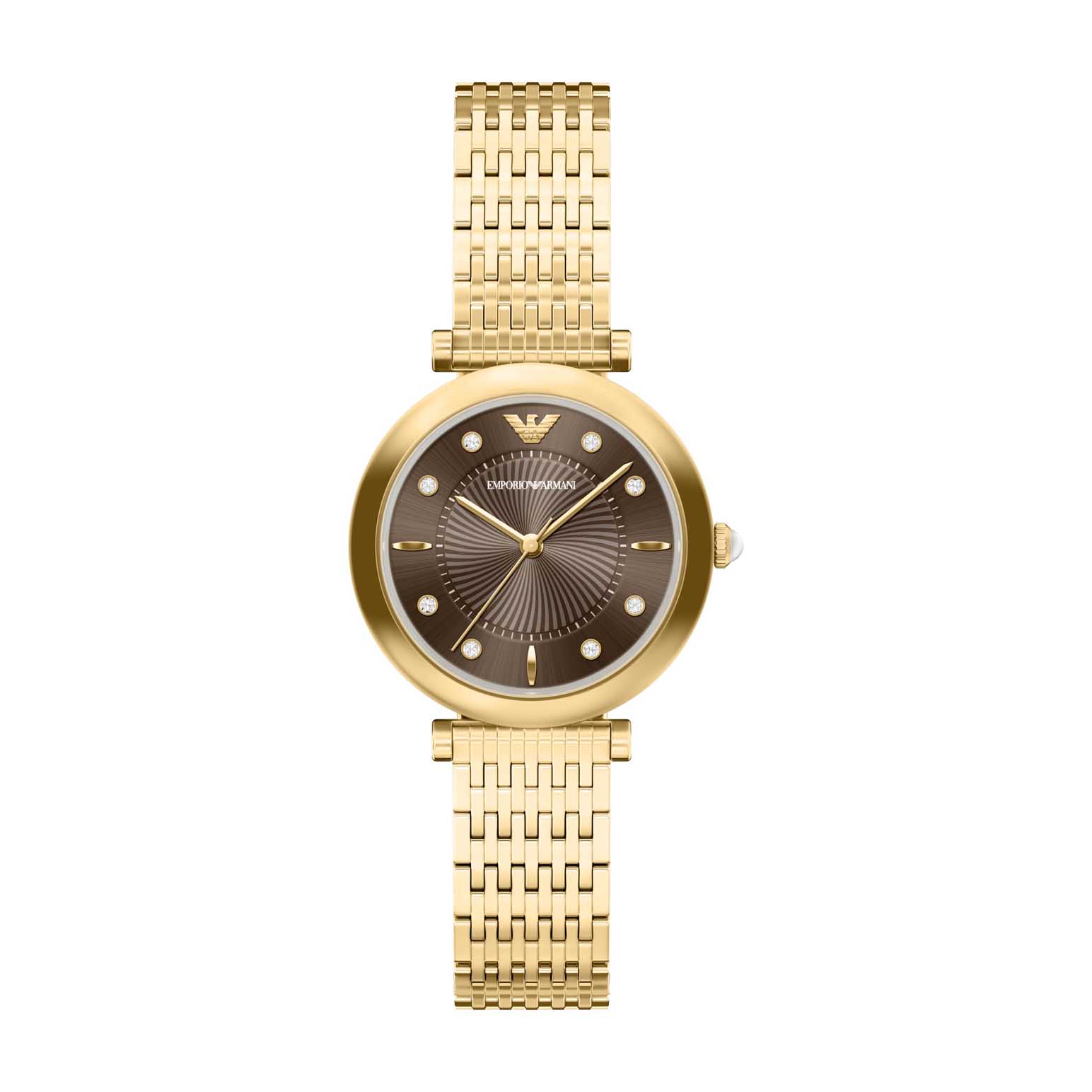 Emporio Armani Archelia Three-Hand Gold-Tone Stainless Steel Watch