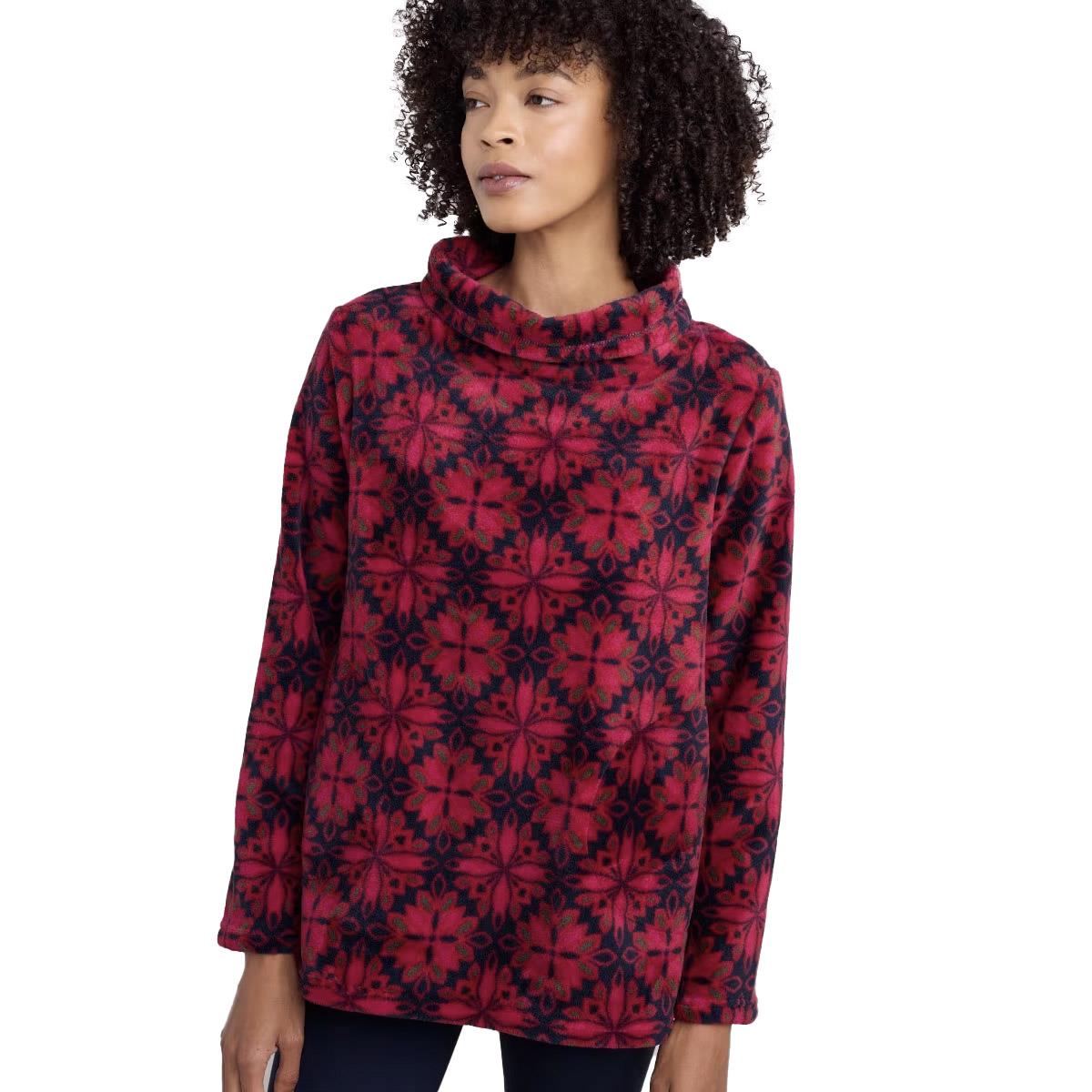 Seasalt Cornwall Snugsoft Top Geo Snowflake Maritime
