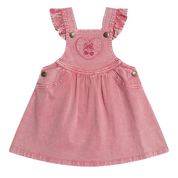 Huxbaby Cherry Heart Vintage Pinafore Dress 3-5Y