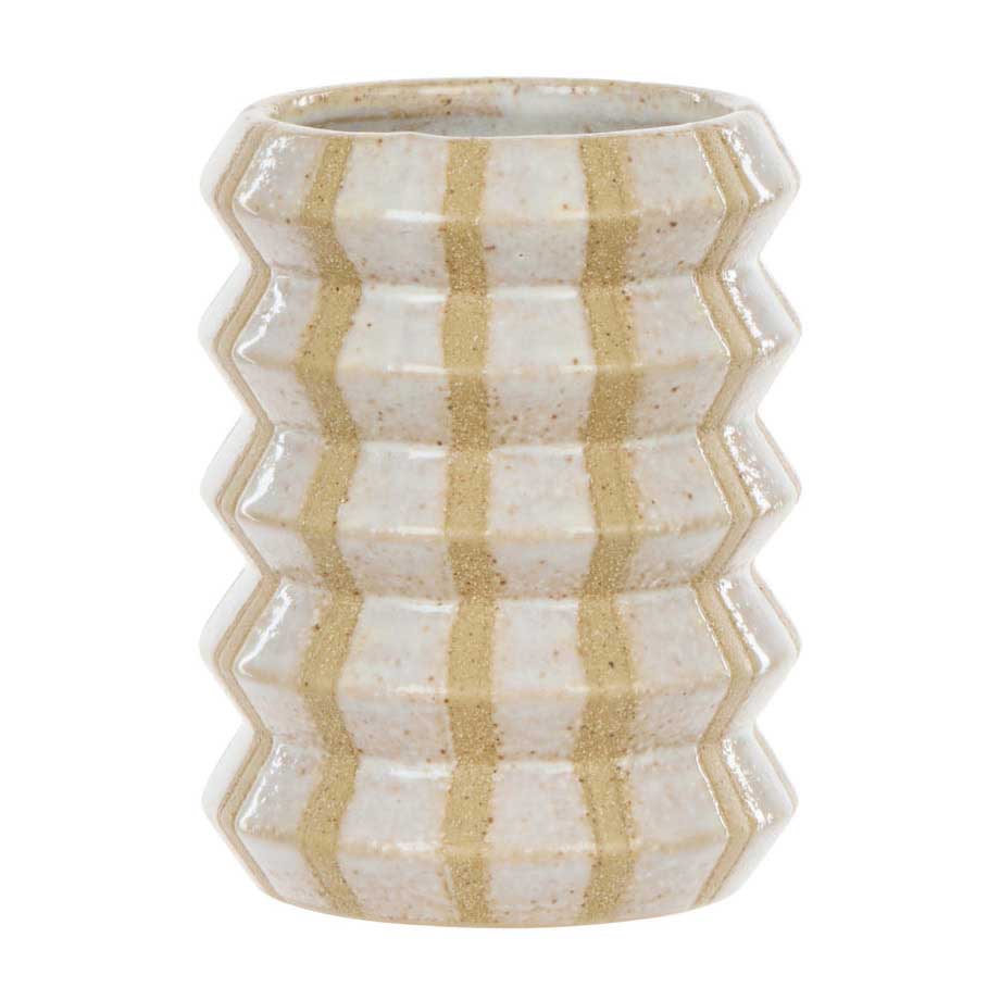 Amalfi Pippin Bathroom Tumbler - White & Natural