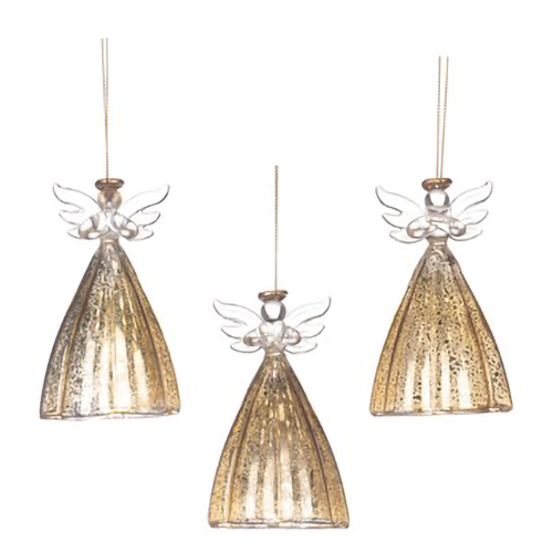 Goodwill Glass Antique Angel Ornament Assorted 11cm