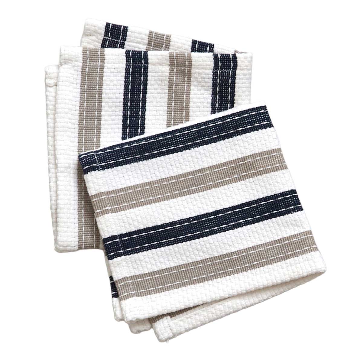 Wallace Cotton Stripe Washcloth Set Of 2