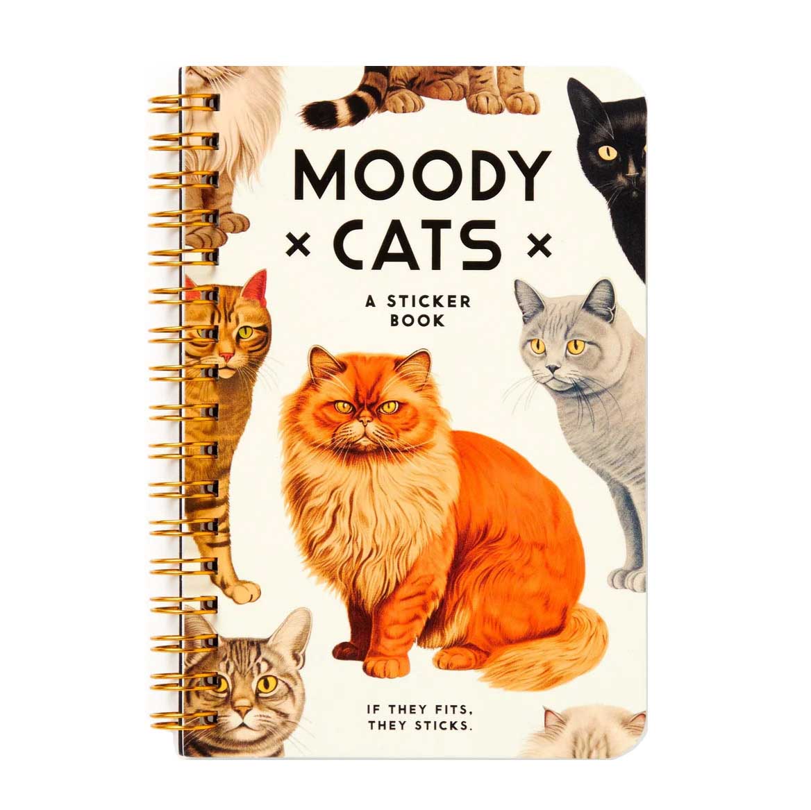 Brass Monkey Moody Cats Sticker Book