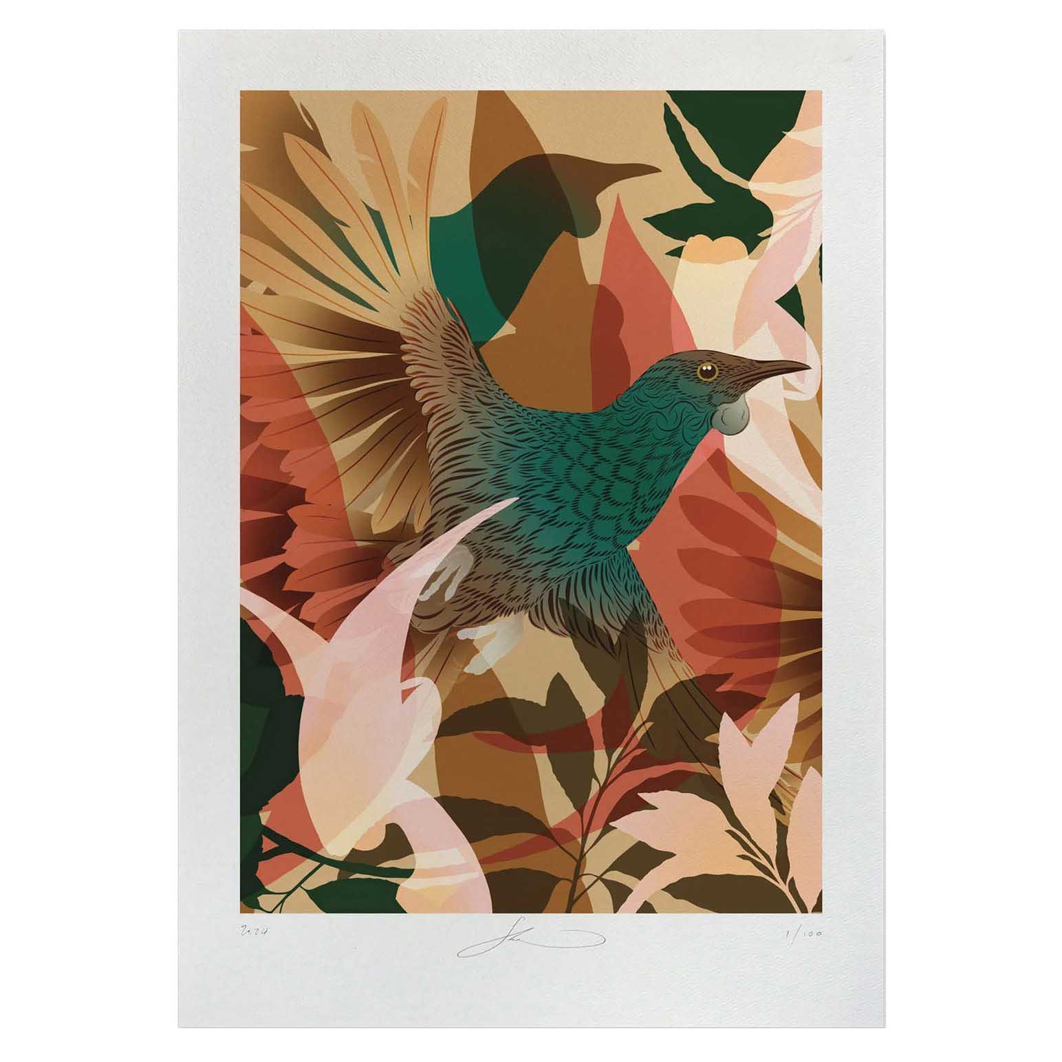 Flox Tui Whenua Boutique Print - A3 / Unframed