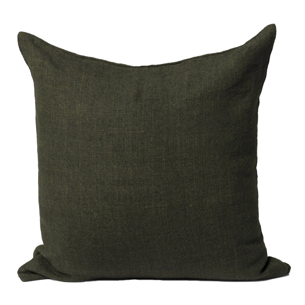 Città Heavy Linen Cushion Cover Ivy 55x55cm